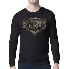New Orleans Saints Starter Team Track Graphic Long Sleeve T-Shirt - Black T-shirts