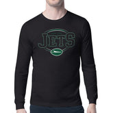 New York Jets Starter Team Track Graphic Long Sleeve T-Shirt - Black T-shirts