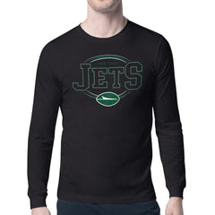 New York Jets Starter Team Track Graphic Long Sleeve T-Shirt - Black T-shirts