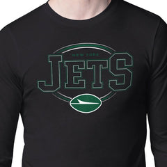 New York Jets Starter Team Track Graphic Long Sleeve T-Shirt - Black T-shirts