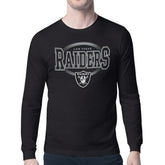 Las Vegas Raiders Starter Team Track Graphic Long Sleeve T-Shirt - Black T-shirts