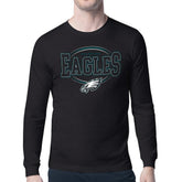 Philadelphia Eagles Starter Team Track Graphic Long Sleeve T-Shirt - Black T-shirts