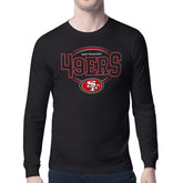 San Francisco 49ers Starter Team Track Graphic Long Sleeve T-Shirt - Black T-shirts