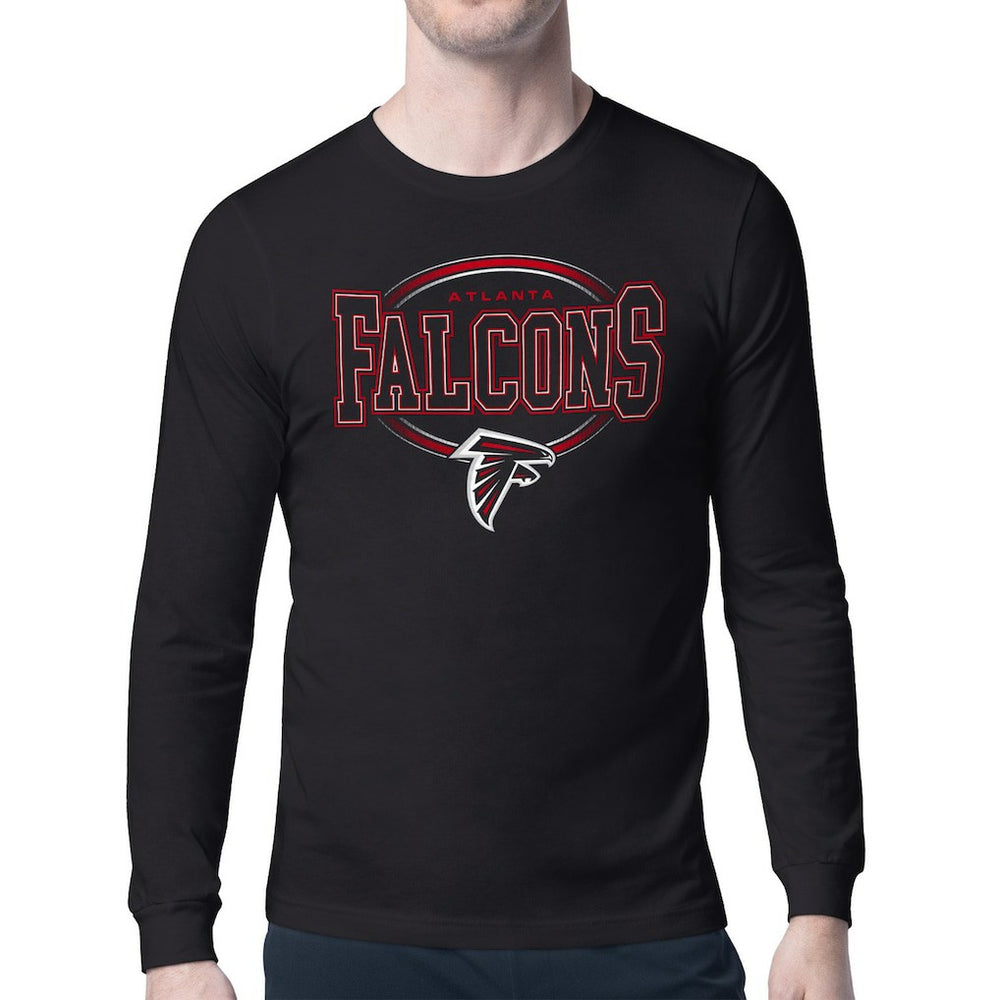 Atlanta Falcons Starter Team Track Graphic Long Sleeve T-Shirt - Black T-shirts