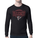 Atlanta Falcons Starter Team Track Graphic Long Sleeve T-Shirt - Black T-shirts