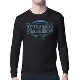 Carolina Panthers Starter Team Track Graphic Long Sleeve T-Shirt - Black T-shirts