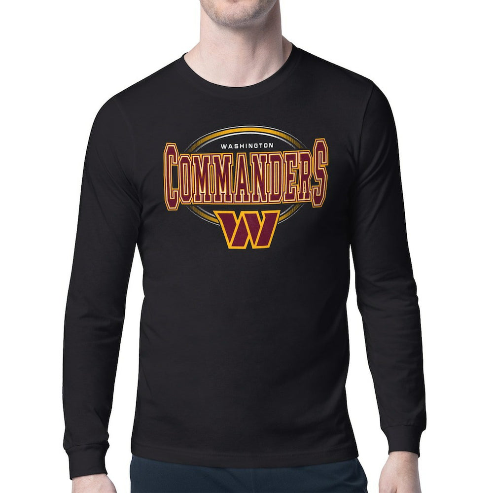 Washington Commanders Starter Team Track Graphic Long Sleeve T-Shirt - Black T-shirts