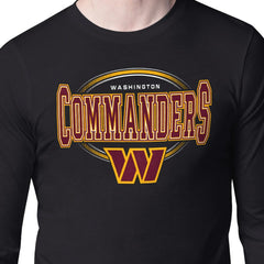 Washington Commanders Starter Team Track Graphic Long Sleeve T-Shirt - Black T-shirts