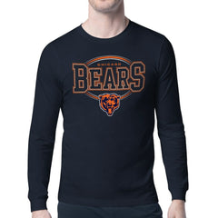 Chicago Bears Starter Team Track Graphic Long Sleeve T-Shirt - Navy T-shirts