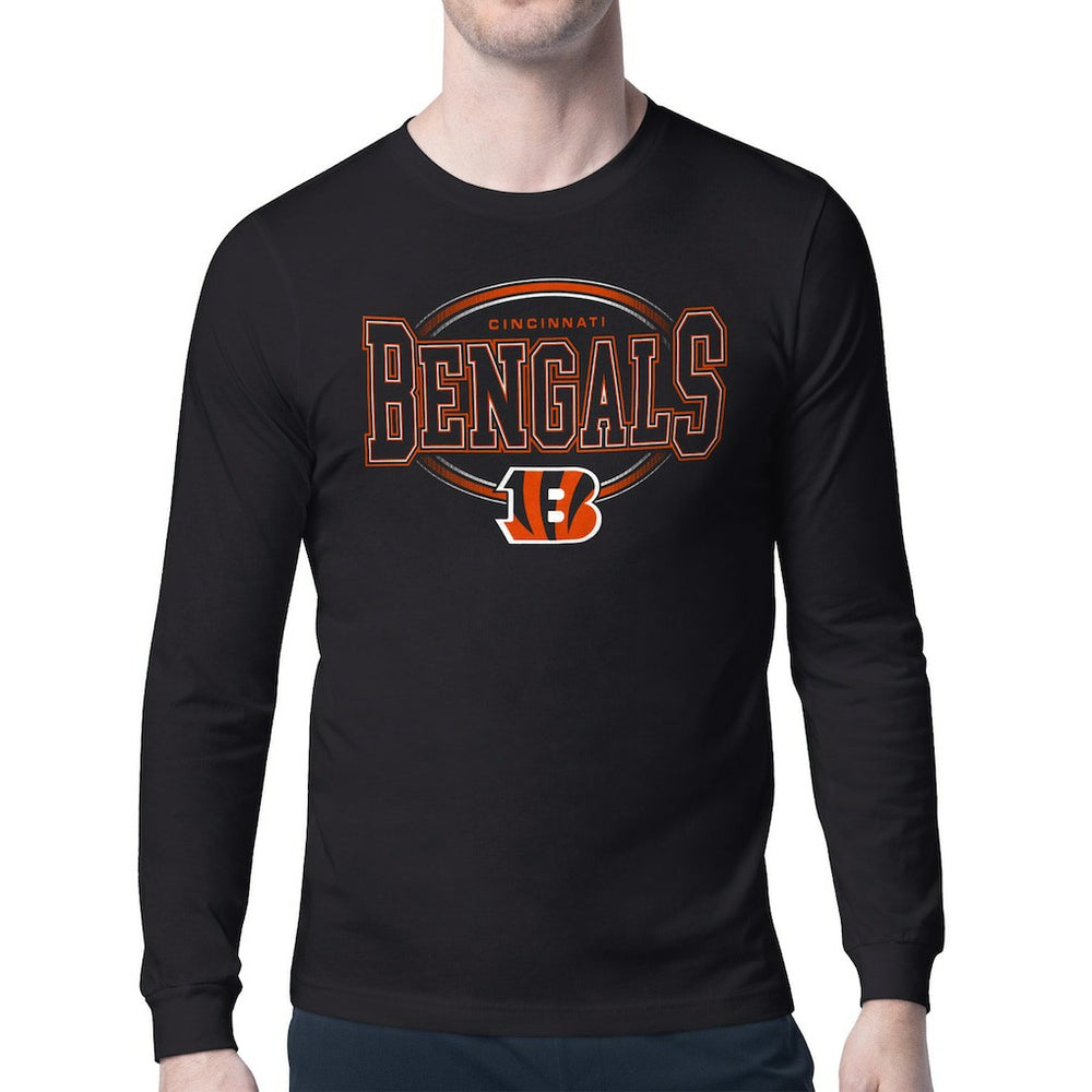 Cincinnati Bengals Starter Team Track Graphic Long Sleeve T-Shirt - Black T-shirts