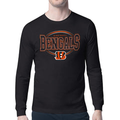 Cincinnati Bengals Starter Team Track Graphic Long Sleeve T-Shirt - Black T-shirts