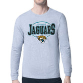 Jacksonville Jaguars Starter Team Track Graphic Long Sleeve T-Shirt - Heather Gray T-shirts