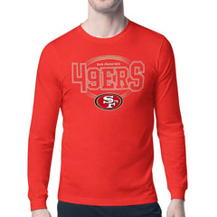 San Francisco 49ers Starter Team Track Graphic Long Sleeve T-Shirt - Scarlet T-shirts