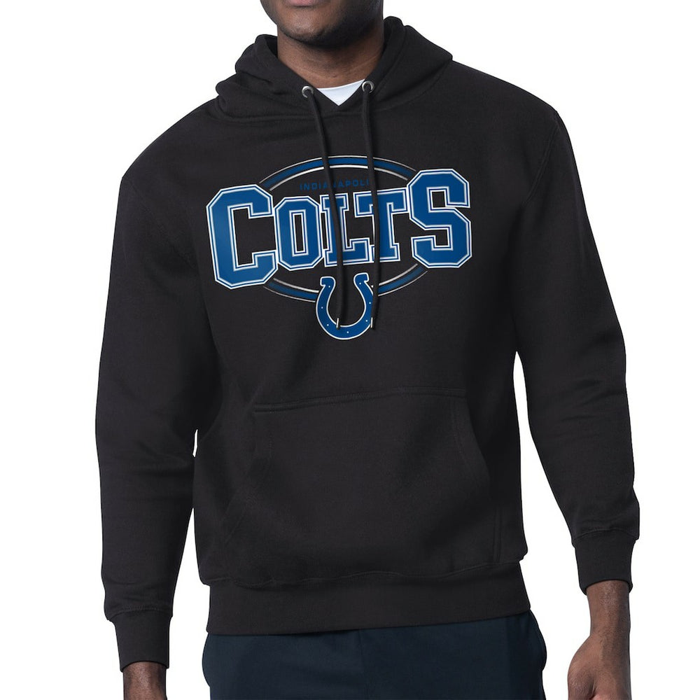 Indianapolis Colts Starter Team Track Graphic Pullover Hoodie - Black Hoodies