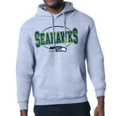 Seattle Seahawks Starter Team Track Graphic Pullover Hoodie - Heather Gray Hoodies