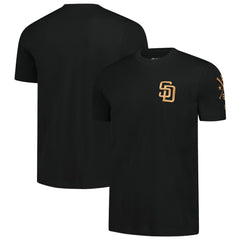 San Diego Padres New Era Bronze Logo with Cross Bats Established T-Shirt - Black T-shirts