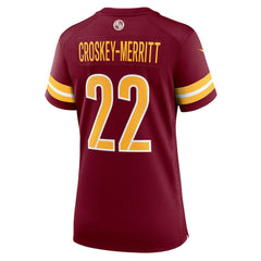 Jacory Croskey-Merritt Washington Commanders Women's Team Game Jersey - Burgundy Jerseys