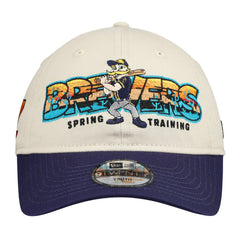 Milwaukee Brewers New Era Youth 2026 Spring Training Fan Pack Batter 9TWENTY Adjustable Hat - Stone/Navy Hats