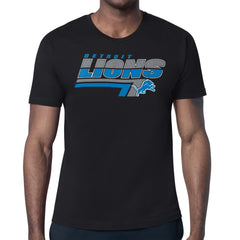 Detroit Lions Starter Logo Push Graphic T-Shirt - Black T-shirts