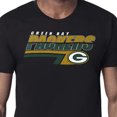 Green Bay Packers Starter Logo Push Graphic T-Shirt - Black T-shirts