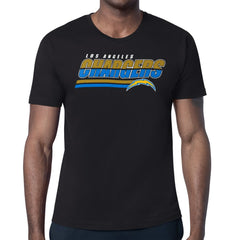Los Angeles Chargers Starter Logo Push Graphic T-Shirt - Black T-shirts