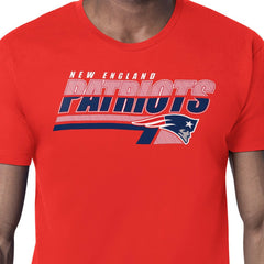 New England Patriots Starter Logo Push Graphic T-Shirt - Red T-shirts