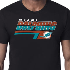 Miami Dolphins Starter Logo Push Graphic T-Shirt - Black T-shirts