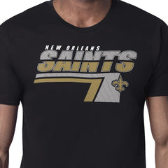 New Orleans Saints Starter Logo Push Graphic T-Shirt - Black T-shirts