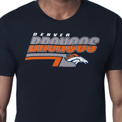 Denver Broncos Starter Logo Push Graphic T-Shirt - Navy T-shirts