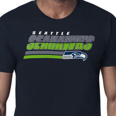 Seattle Seahawks Starter Logo Push Graphic T-Shirt - College Navy T-shirts