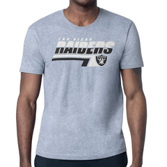Las Vegas Raiders Starter Logo Push Graphic T-Shirt - Heather Gray T-shirts