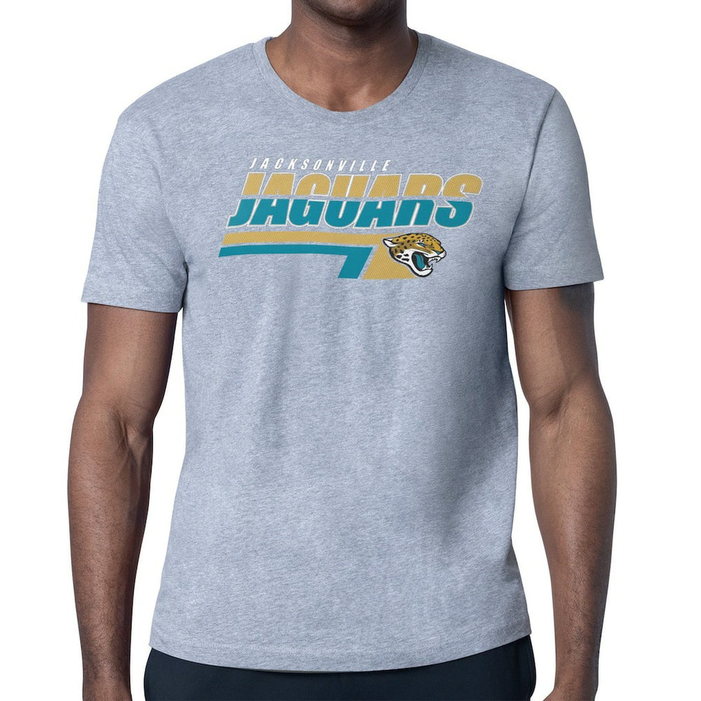 Jacksonville Jaguars Starter Logo Push Graphic T-Shirt - Heather Gray T-shirts