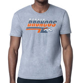 Denver Broncos Starter Logo Push Graphic T-Shirt - Heather Gray T-shirts