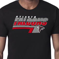 Atlanta Falcons Starter Logo Push Graphic T-Shirt - Black T-shirts