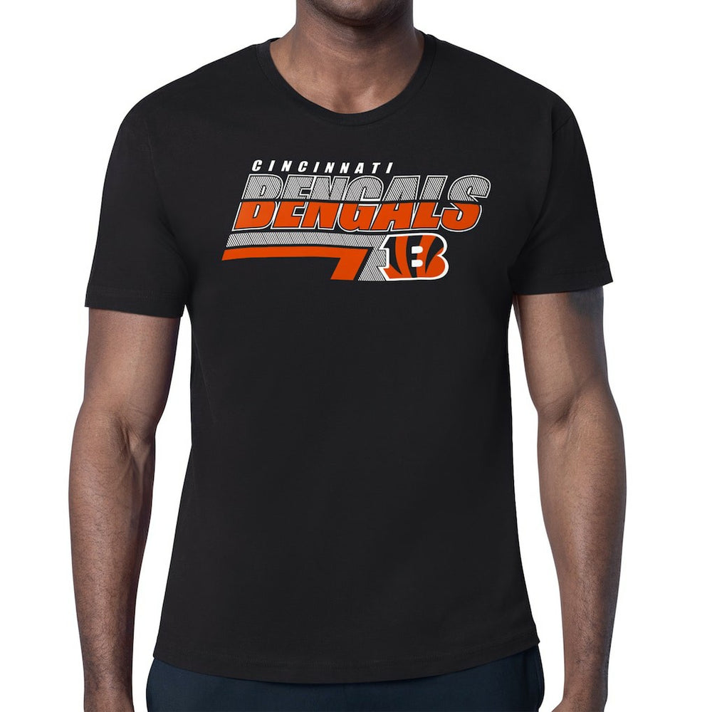 Cincinnati Bengals Starter Logo Push Graphic T-Shirt - Black T-shirts