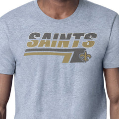 New Orleans Saints Starter Logo Push Graphic T-Shirt - Heather Gray T-shirts