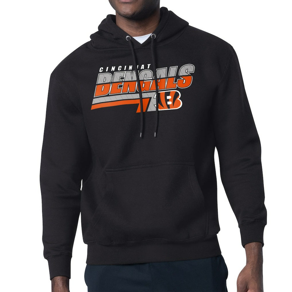Cincinnati Bengals Starter Logo Push Graphic Hoodie - Black Hoodies