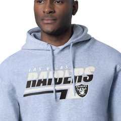 Las Vegas Raiders Starter Logo Push Graphic Hoodie - Heather Gray Hoodies