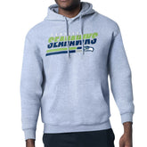 Seattle Seahawks Starter Logo Push Graphic Hoodie - Heather Gray Hoodies