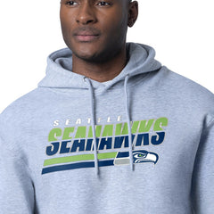 Seattle Seahawks Starter Logo Push Graphic Hoodie - Heather Gray Hoodies