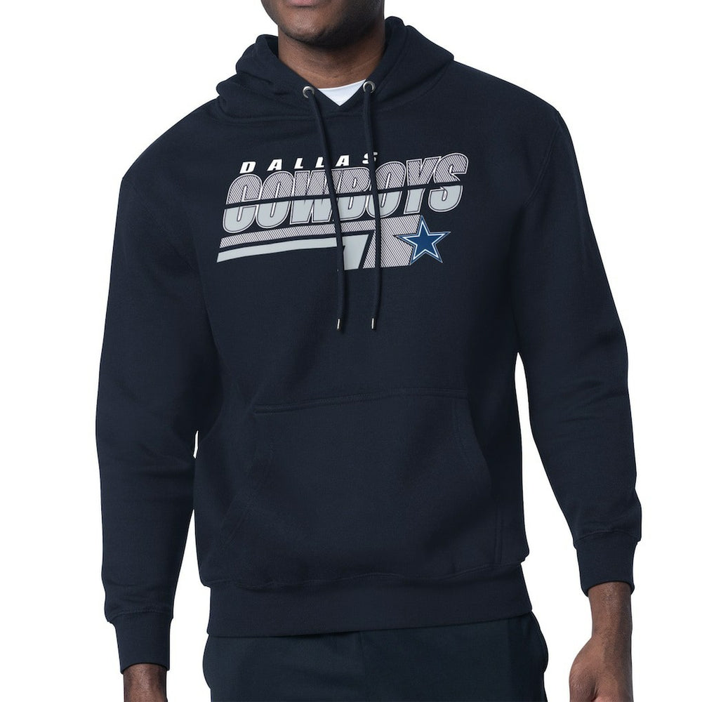 Dallas Cowboys Starter Logo Push Graphic Hoodie - Navy Hoodies