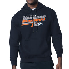 Denver Broncos Starter Logo Push Graphic Hoodie - Navy Hoodies