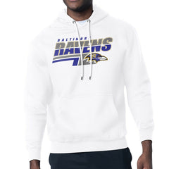 Baltimore Ravens Starter Logo Push Graphic Hoodie - White Hoodies