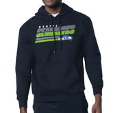 Seattle Seahawks Starter Logo Push Graphic Hoodie - College Navy Hoodies