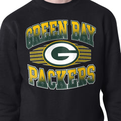Green Bay Packers Starter Team Grit Graphic Fleece Pullover Sweatshirt - Black Pullover