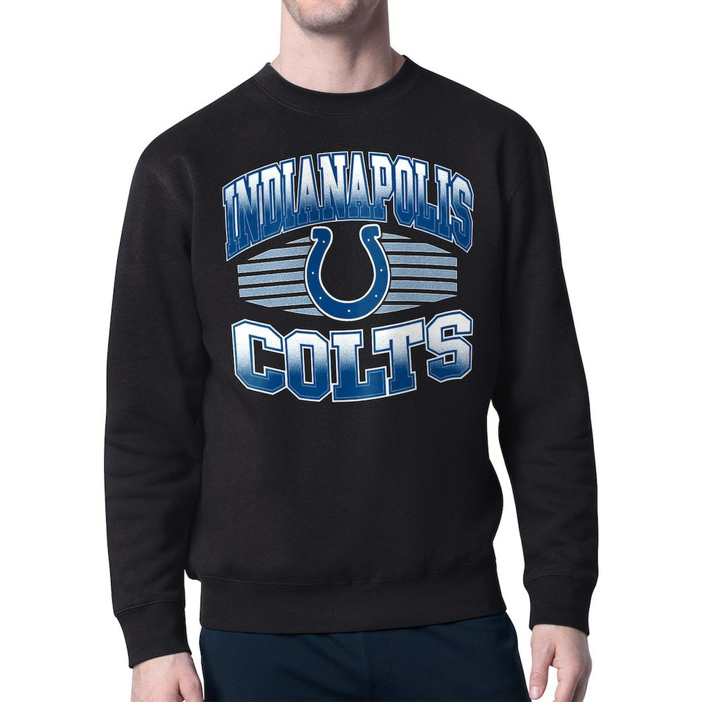 Indianapolis Colts Starter Team Grit Graphic Fleece Pullover Sweatshirt - Black Pullover