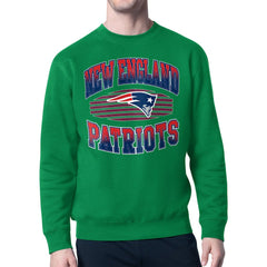 New England Patriots Starter Team Grit Graphic Fleece Pullover Sweatshirt - Kelly Green Pullover