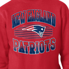 New England Patriots Starter Team Grit Graphic Fleece Pullover Sweatshirt - Red Pullover