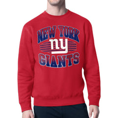 New York Giants Starter Team Grit Graphic Fleece Pullover Sweatshirt - Red Pullover