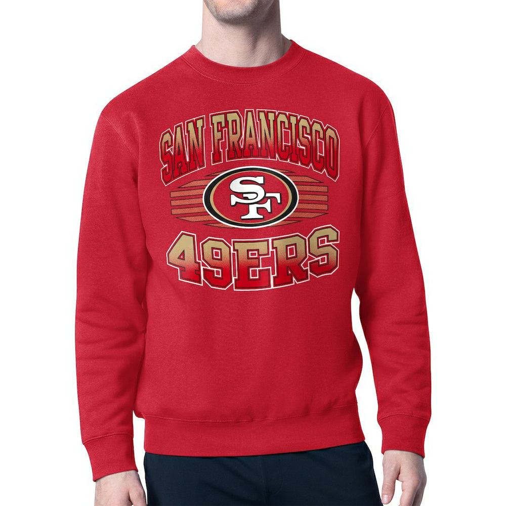San Francisco 49ers Starter Team Grit Graphic Fleece Pullover Sweatshirt - Scarlet Pullover